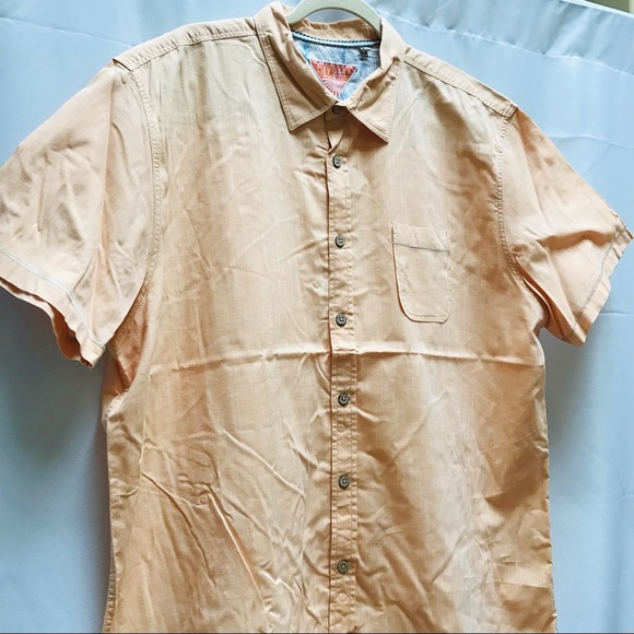 Mantaray Orange Button Down Shirt - Picture 2 of 11